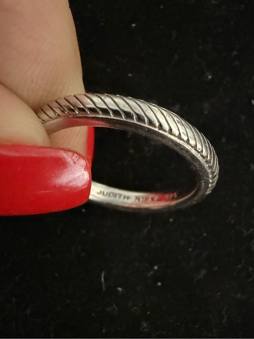 Judith Ripka Sterling SIVER ribbed band